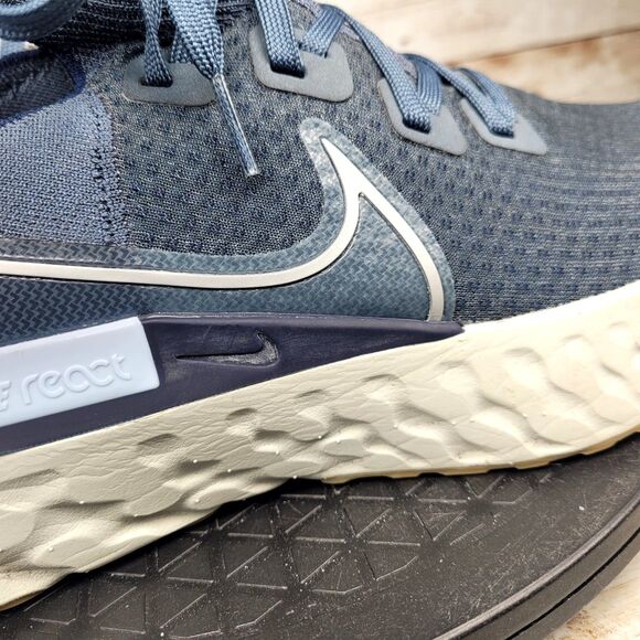 Nike React Men Size 13 Infinity Run Flyknit Blue Fox Athletic Shoes - Picture 4 of 14